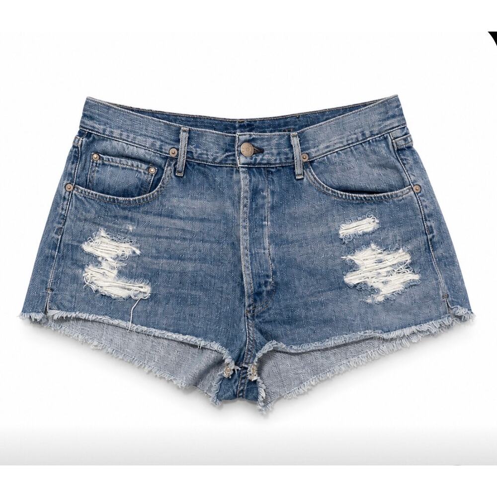 Citizens of Humanity Distressed Denim Cut Off Shorts 31